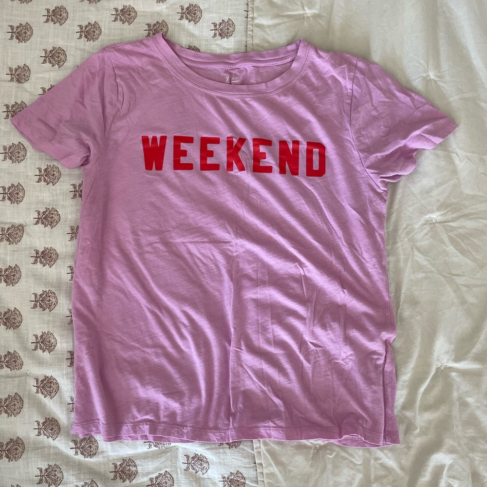 J Crew “Weekend” Graphic Tee - Size L